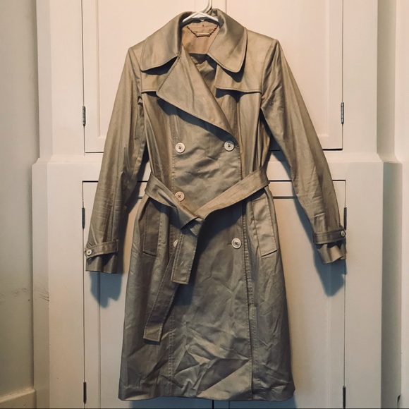 ELIE TAHARI | Med | Trench Coat with soft gold shimmer | PRICE FIRM - Picture 2 of 15